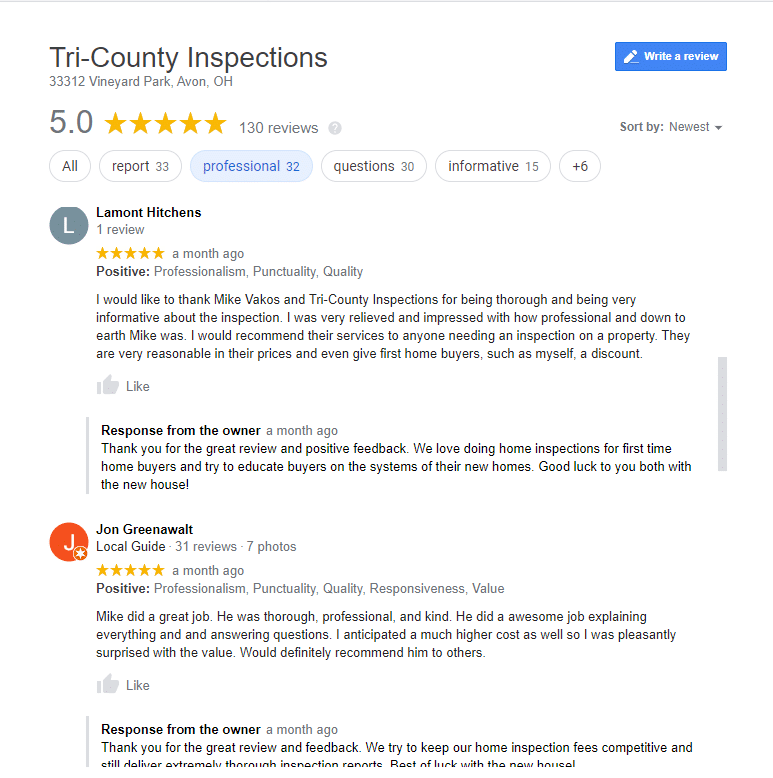 Home Inspector Near Me Reviews