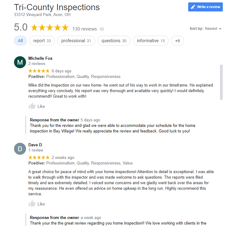 Local Home Inspector With Best Google Reviews