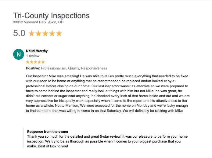 Home Inspection Review Avon
