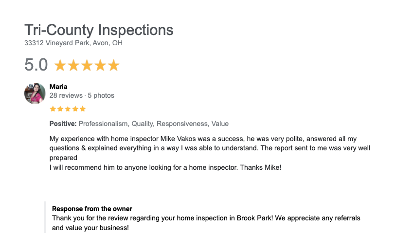 Brookpark home inspection review