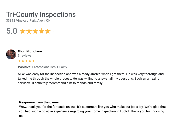 Euclid Home Inspection Review